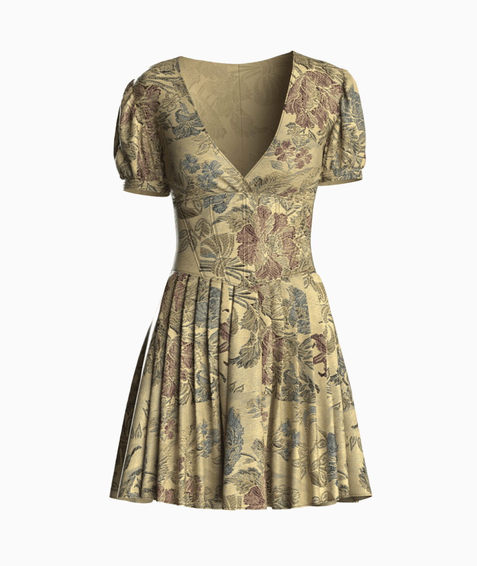 Pleated Babydoll Mini Dress Pattern