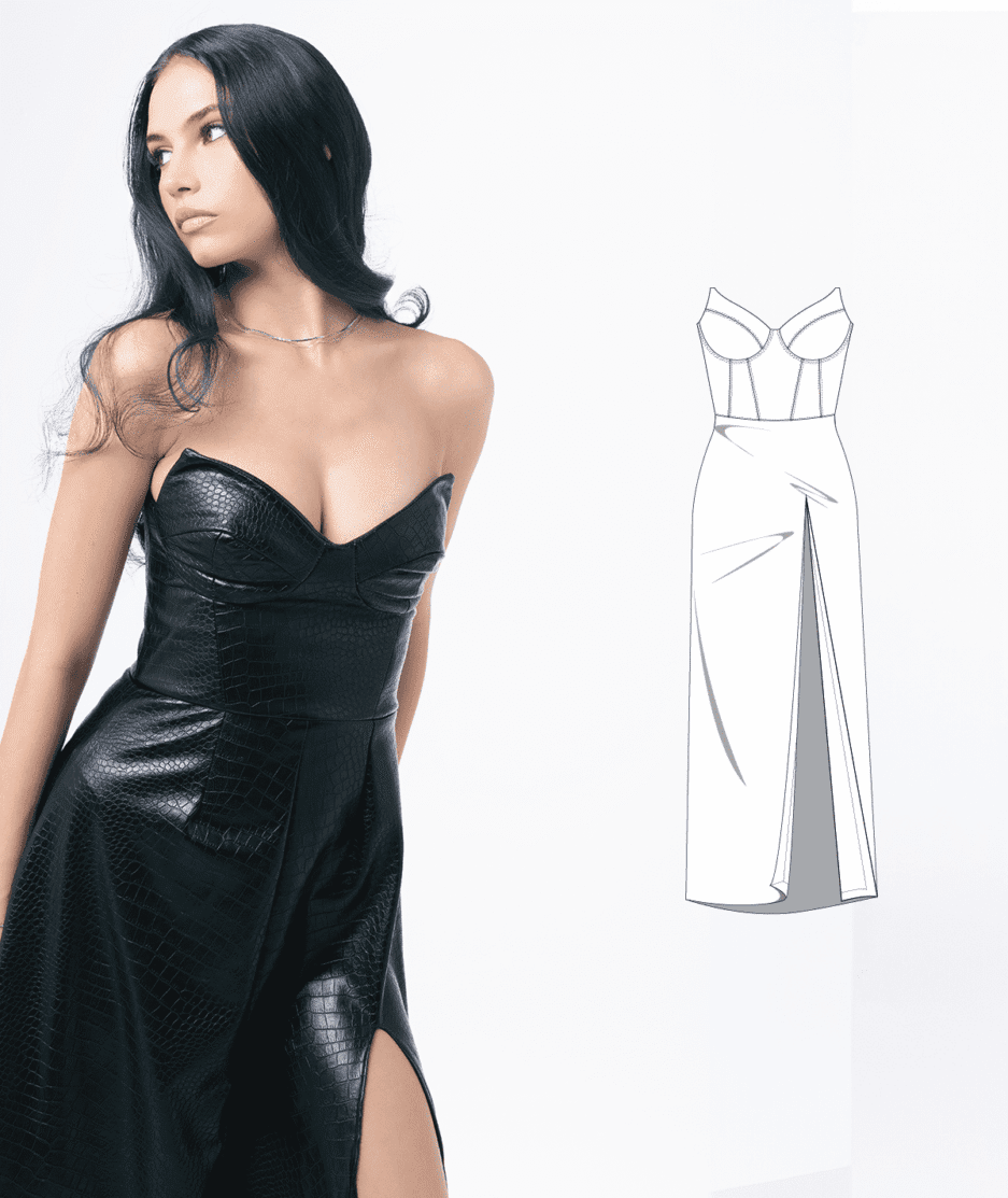 Strapless Bustier Dress Pattern - Image 3