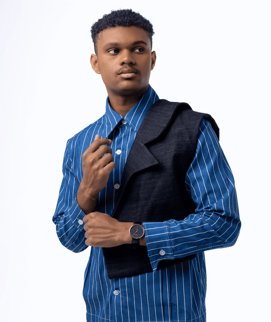 Shirt with Shoulder Lapel Pattern - Image 2